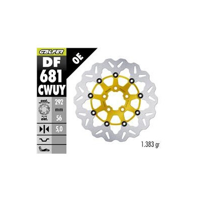 Disco de freio DF681CWUY 292x56,3x5