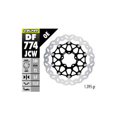 Disco de freio DF774JCW 330x72x5