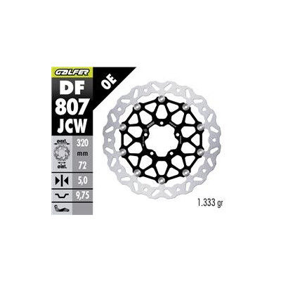 Disco de freio DF807JCW 320x72x5
