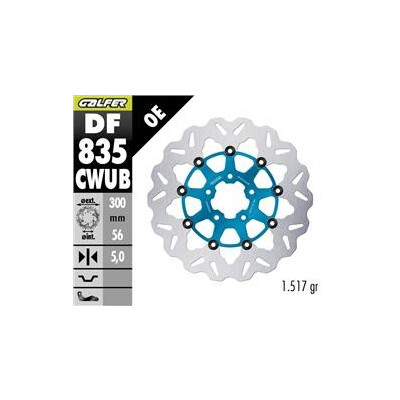 Disco de freio DF835CWUB 300x56,3x5