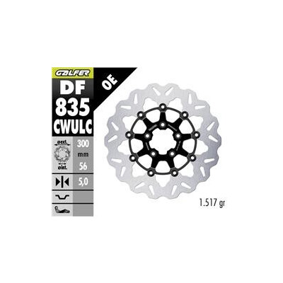 Disco de freio DF835CWULC 300x56,3x5