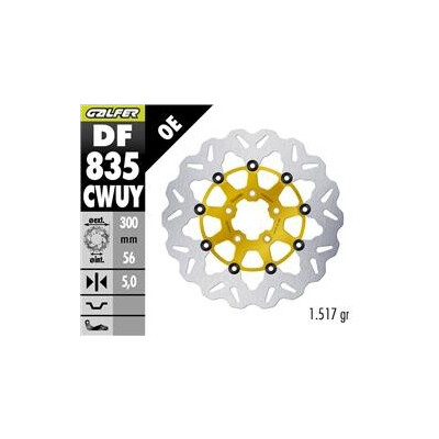 Disco de freio DF835CWUY 300x56,3x5