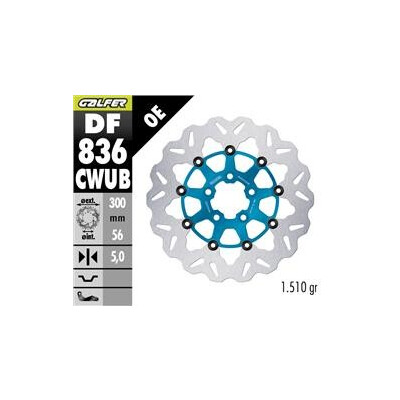 Disco de freio DF836CWUB 300x56x5