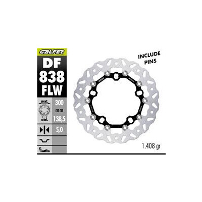 Disco de freio DF838FLW 300x138,5x5