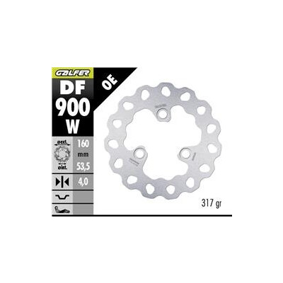 Disco de freio DF900W 190x76x4