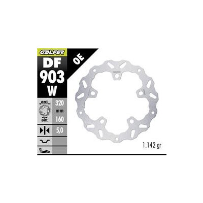 Disco de freio DF903W 320x160,4x5
