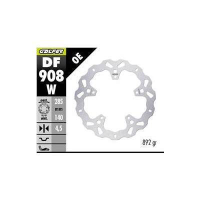 Disco de freio DF908W 276x136,5x4,5