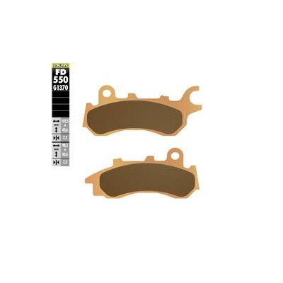 Pastilhas de freio sinterizadas para turismo FD550G1370