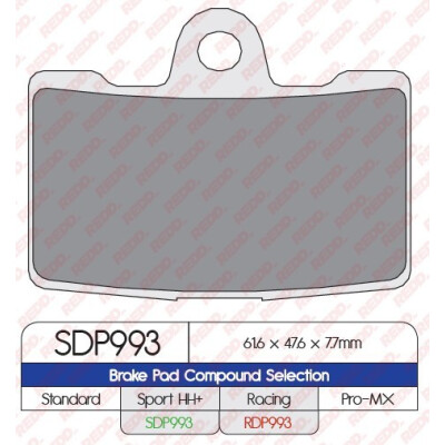 Pastilhas de freio esportivas sinterizadas SDP993HH+
