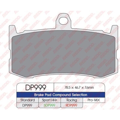 Pastilhas de freio esportivas sinterizadas SDP999HH+