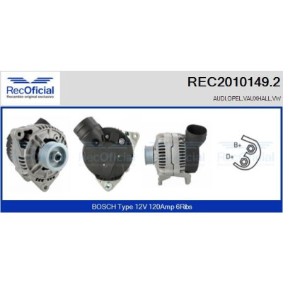 Alternador REC20101492 RECOFICIAL