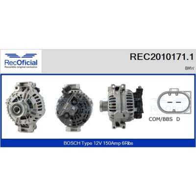 Alternador REC20101711 RECOFICIAL