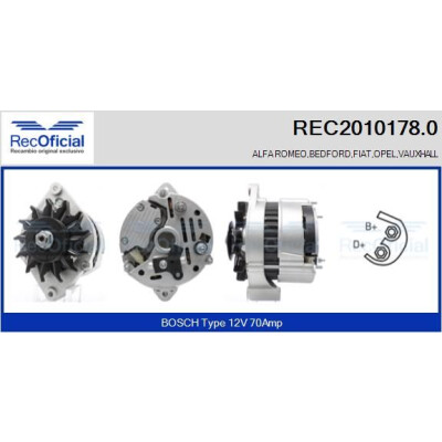Alternador REC20101780 RECOFICIAL