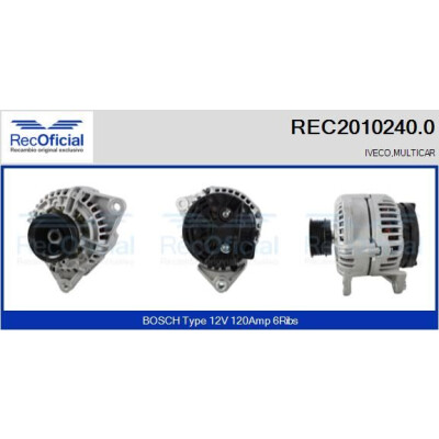 Alternador REC20102400 RECOFICIAL
