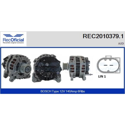 Alternador REC20103791 RECOFICIAL