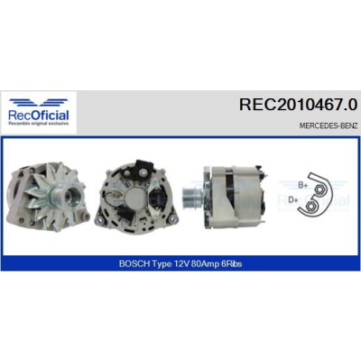 Alternador REC20104670 RECOFICIAL