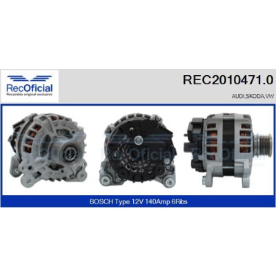 Alternador REC20104710 RECOFICIAL