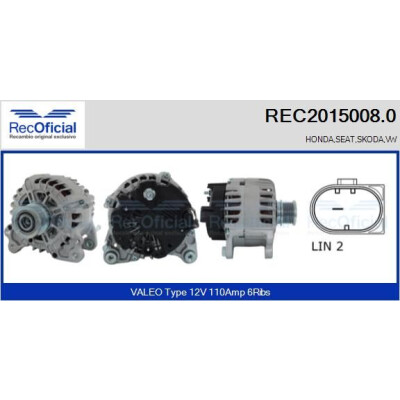 Alternador REC20150080 RECOFICIAL