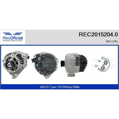 Alternador REC20152040 RECOFICIAL