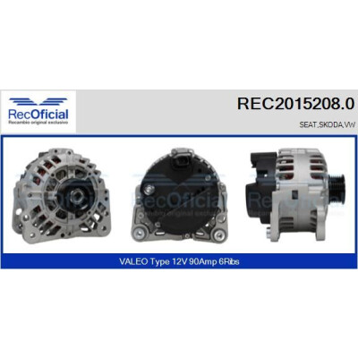 Alternador REC20152080 RECOFICIAL