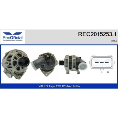 Alternador REC20152531 RECOFICIAL