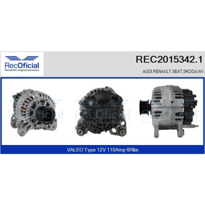 Alternador REC20153421 RECOFICIAL