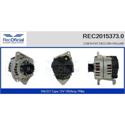 Alternador REC20153730 RECOFICIAL