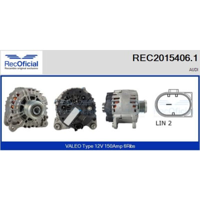 Alternador REC20154061 RECOFICIAL