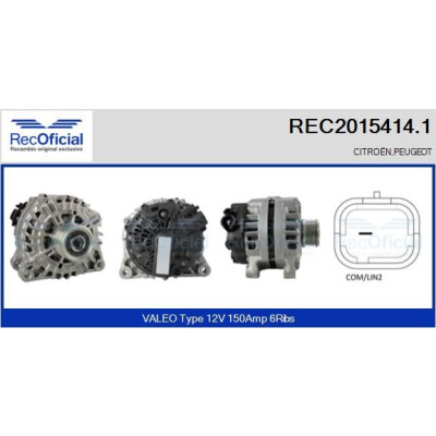 Alternador REC20154141 RECOFICIAL