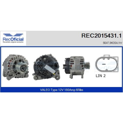 Alternador REC20154311 RECOFICIAL