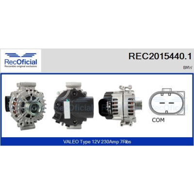 Alternador REC20154401 RECOFICIAL