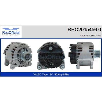 Alternador REC20154560 RECOFICIAL