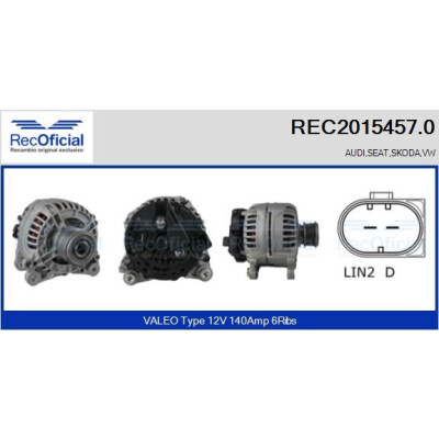 Alternador REC20154570 RECOFICIAL