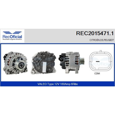 Alternador REC20154711 RECOFICIAL