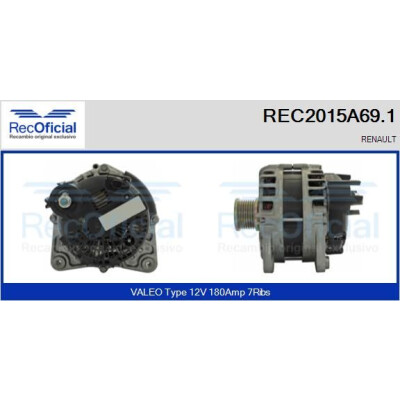Alternador REC2015A691 RECOFICIAL