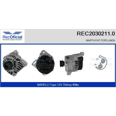 Alternador REC20302110 RECOFICIAL