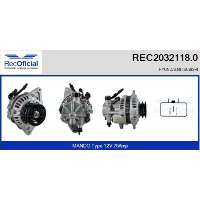 Alternador REC20321180 RECOFICIAL