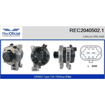 Alternador REC20405021 RECOFICIAL