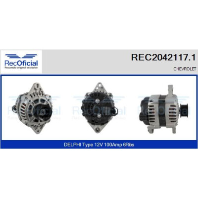 Alternador REC20421171 RECOFICIAL