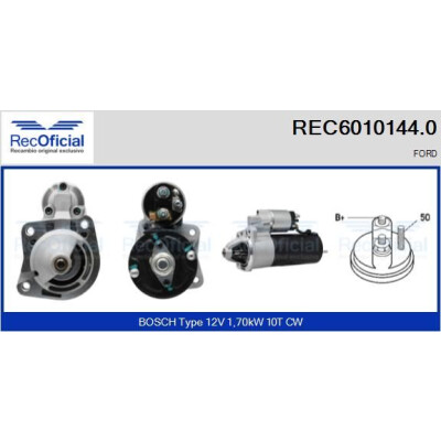 Motor de arranque REC60101440 RECOFICIAL
