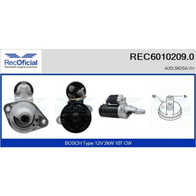 Motor de arranque REC60102090 RECOFICIAL