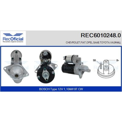 Motor de arranque REC60102480 RECOFICIAL