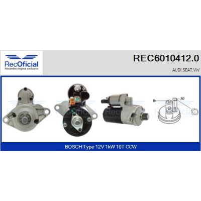Motor de arranque REC60104120 RECOFICIAL
