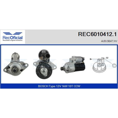 Motor de arranque REC60104121 RECOFICIAL