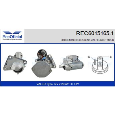 Motor de arranque REC60151651 RECOFICIAL