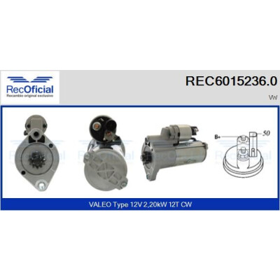 Motor de arranque REC60152360 RECOFICIAL