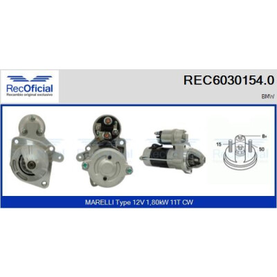 Motor de arranque REC60301540 RECOFICIAL