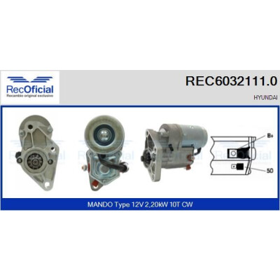 Motor de arranque REC60321110 RECOFICIAL