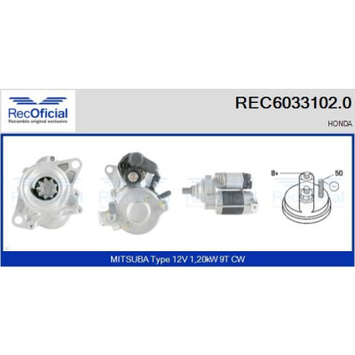 Motor de arranque REC60331020 RECOFICIAL