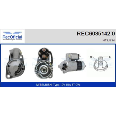 Motor de arranque REC60351420 RECOFICIAL